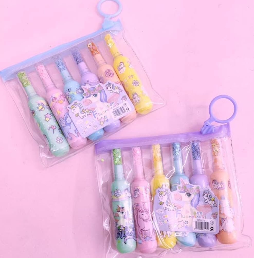 Unicorn Bottle Highlighter 6pcs Cutello unicorn-bottle-highlighter-6pcs 2