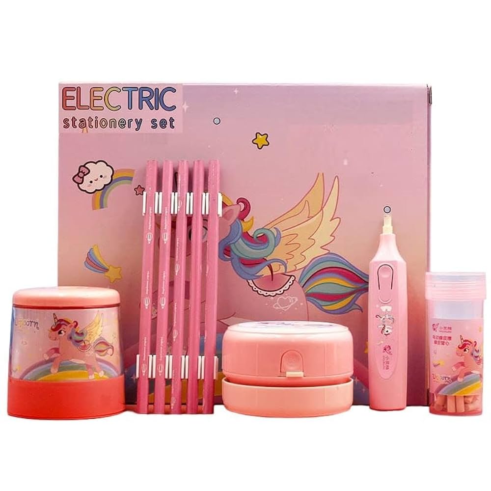 Unicorn Electric Stationery Set Cutello electric-stationery-set 1