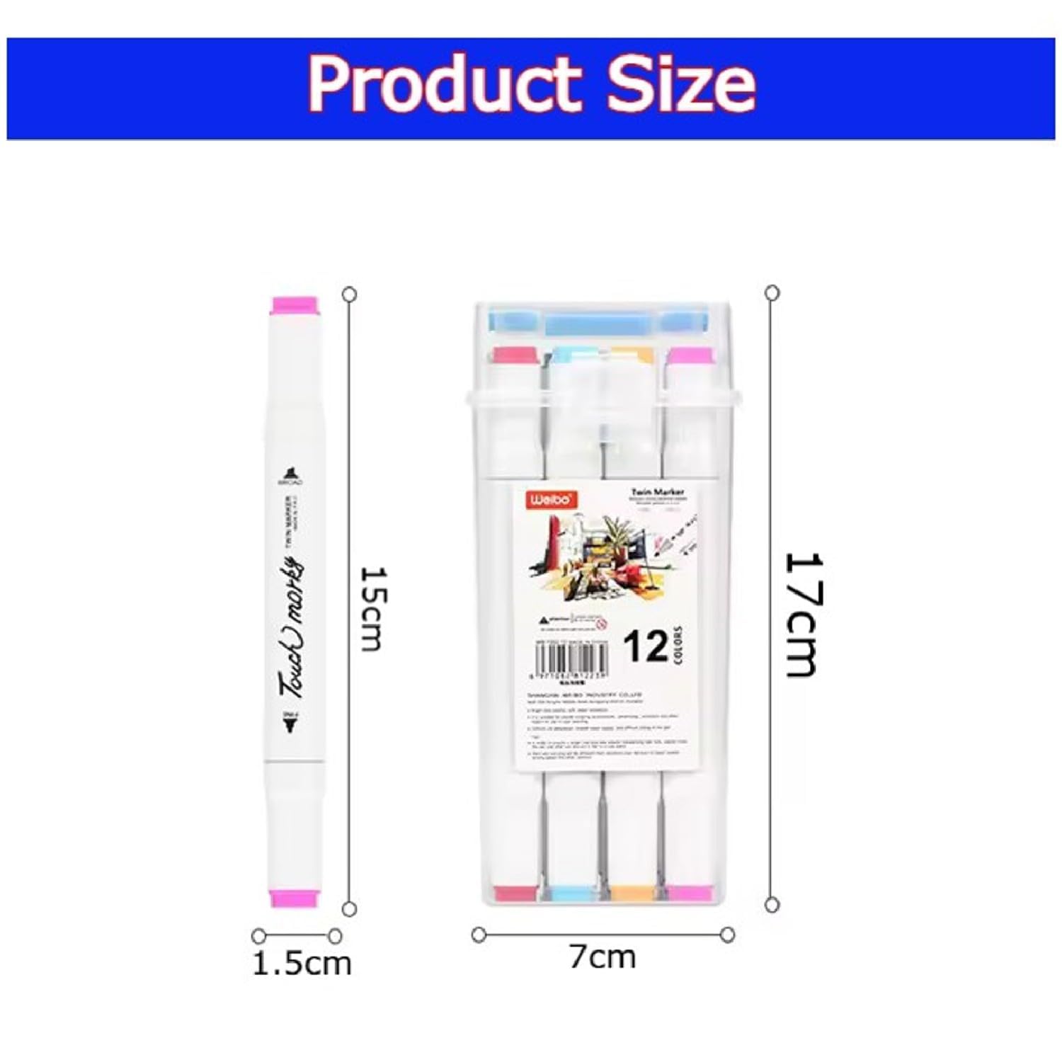 12 Alcohol Based Brush & Chisel Dual Tip Art Markers Cutello 12-alcohol-based-brush-chisel-dual-tip-art-marker 6