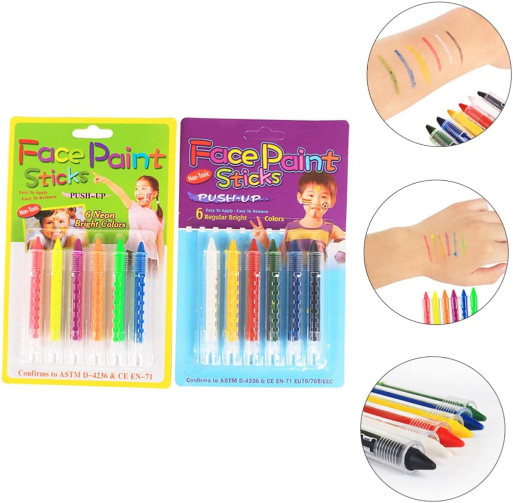 Neon Face Paint 6Pcs Cutello neon-face-paint-6pcs 6