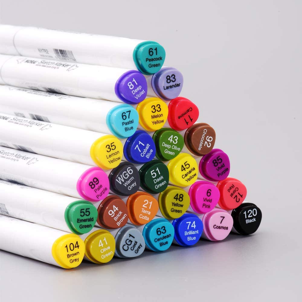36 Alcohol Based Brush & Chisel Dual Tip Art Markers Cutello 36-alcohol-based-brush-chisel-dual-tip-art-marker 1