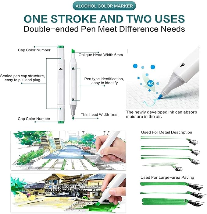 48 Alcohol Based Brush & Chisel Dual Tip Art Markers Cutello 48-alcohol-based-brush-chisel-dual-tip-art-marker 3
