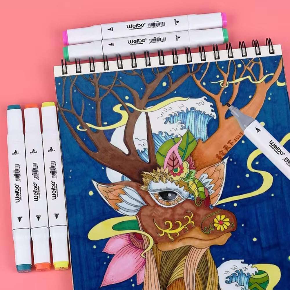 12 Alcohol Based Brush & Chisel Dual Tip Art Markers Cutello 12-alcohol-based-brush-chisel-dual-tip-art-marker 3