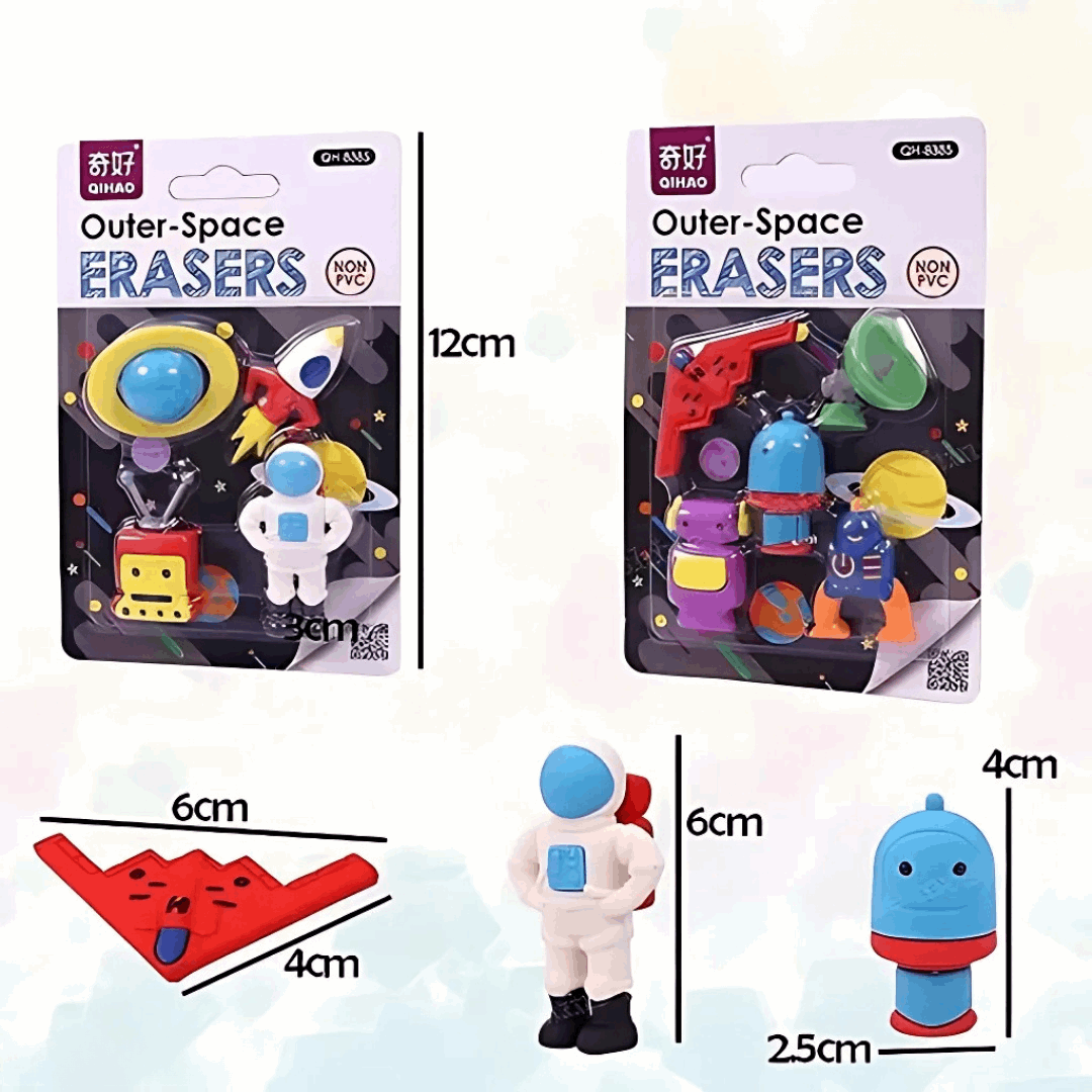 Space Small Eraser Set Cutello space-small-eraser-set 1