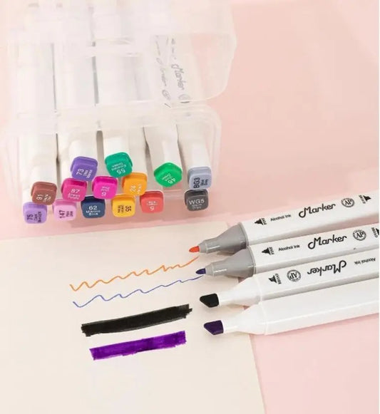 18 Alcohol Based Brush & Chisel Dual Tip Art Markers Cutello 18-alcohol-based-brush-chisel-dual-tip-art-marker 2